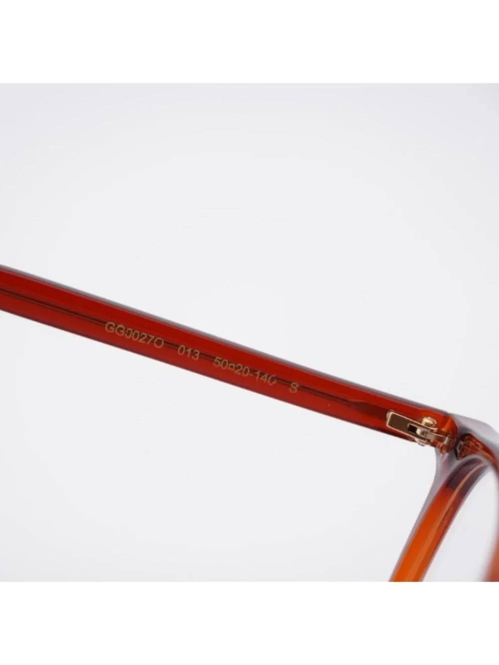 Gucci GG0027O 013 Eyeglasses Round Shiny Bordeaux 50mm Frame